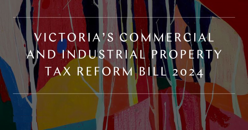 Commercial and industrial property tax reform bill 2024